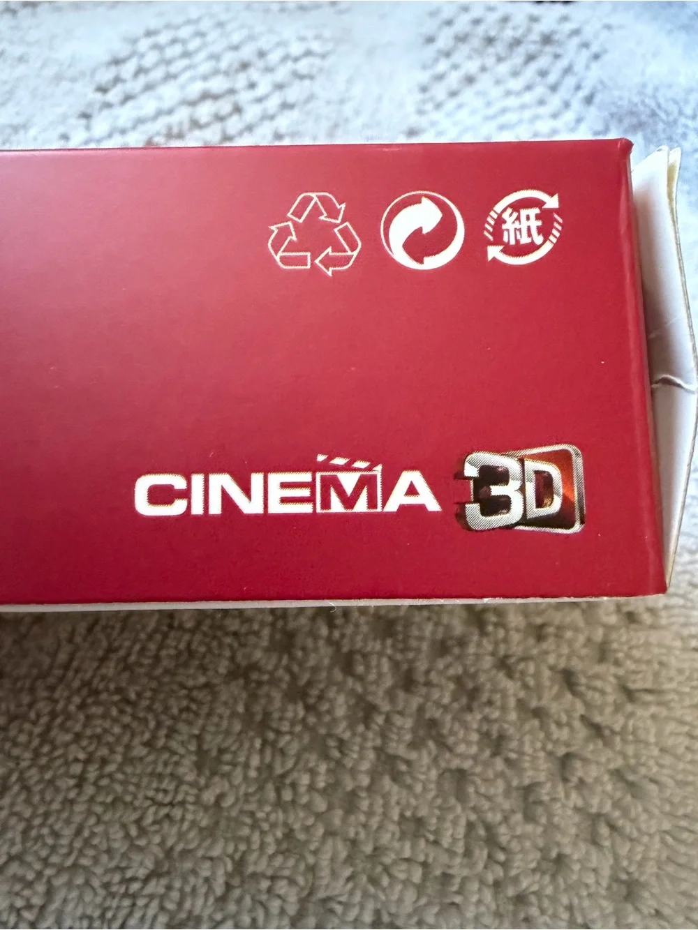 LG Red Box with Silver Cinema 3D Logo